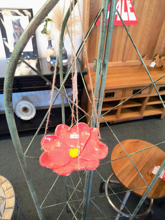 Hanging ceramic flower