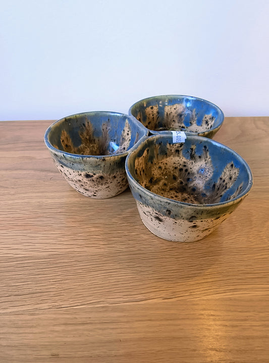 Trio of snack bowls