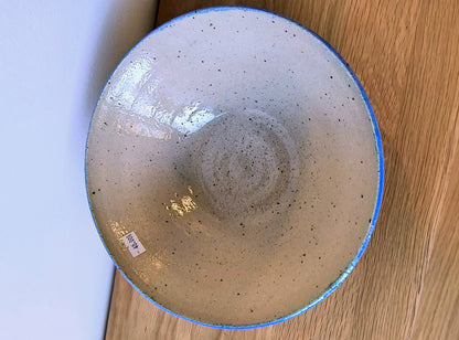 Blue band wide rim bowl