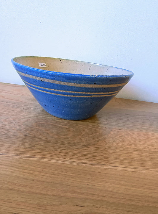 Blue band wide rim bowl